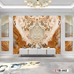 TRANH PVC ỐP TƯỜNG  - TRANH VÂN ĐÁ ĐỐI XỨNG - MÃ T3D-6462