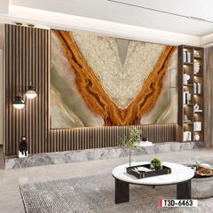 TRANH PVC ỐP TƯỜNG  - TRANH VÂN ĐÁ ĐỐI XỨNG - MÃ T3D-6463