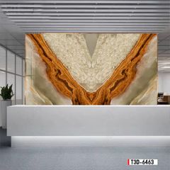 TRANH PVC ỐP TƯỜNG  - TRANH VÂN ĐÁ ĐỐI XỨNG - MÃ T3D-6463