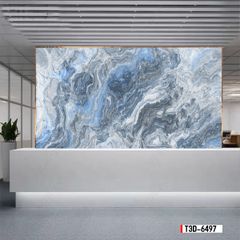 TRANH PVC ỐP TƯỜNG - TRANH VÂN ĐÁ TRẮNG - VÂN MÂY -  PHÒNG KHÁCH, NHÀ HÀNG | MÃ T3D-6497