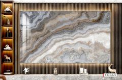 TRANH PVC ỐP TƯỜNG - TRANG TRÍ PHÒNG KHÁCH, VÁCH TIVI - TRANH VÂN MÂY, THẠCH ANH - KHỔ LỚN | MÃ T3D-6625