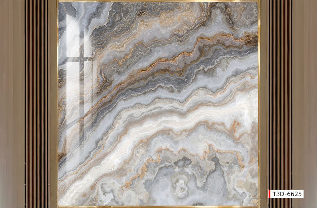 TRANH PVC ỐP TƯỜNG - TRANG TRÍ PHÒNG KHÁCH, VÁCH TIVI - TRANH VÂN MÂY, THẠCH ANH - KHỔ LỚN | MÃ T3D-6625