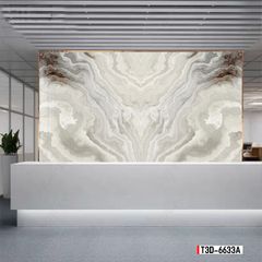 TRANH PVC ỐP TƯỜNG - TRANG TRÍ PHÒNG KHÁCH, PHÒNG NGỦ - TRANH VÂN ĐÁ ĐỐI XỨNG - MÃ T3D-6633A