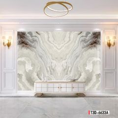 TRANH PVC ỐP TƯỜNG - TRANG TRÍ PHÒNG KHÁCH, PHÒNG NGỦ - TRANH VÂN ĐÁ ĐỐI XỨNG - MÃ T3D-6633A