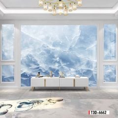 TRANH PVC ỐP TƯỜNG - TRANH VÂN ĐÁ TRẮNG - VÂN MÂY -  PHÒNG KHÁCH, NHÀ HÀNG | MÃ T3D-6662