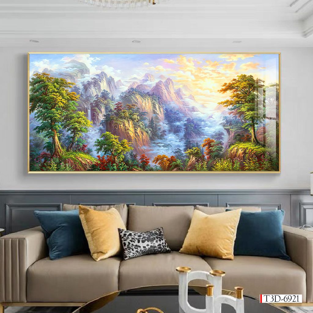 BST31 - TRANH SƠN DẦU TREO TƯỜNG - TRANG TRÍ HÀNH LANG, CẦU THANG, LỐI ĐI - CHỦ ĐỀ PHONG CẢNH THIÊN NHIÊN - KHỔ LỚN