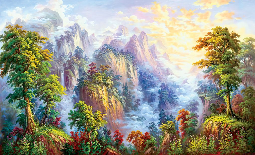 TRANH PHONG CẢNH THIÊN NHIÊN - TRANH PHÒNG KHÁCH - SAU SOFA - PHÒNG ĂN | MÃ T3D-6921