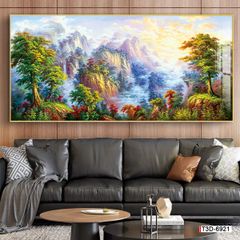 BST41 - TRANH SƠN DẦU TREO TƯỜNG - TRANG TRÍ SẢNH, PHÒNG KHÁCH, SHOWROOM - CHỦ ĐỀ PHONG CẢNH THIÊN NHIÊN - KHỔ LỚN