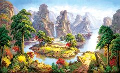 TRANH PHONG CẢNH THIÊN NHIÊN - TRANH PHÒNG KHÁCH - SAU SOFA - PHÒNG ĂN | MÃ T3D-6922