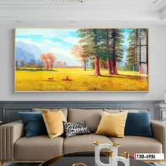 TRANH PHONG CẢNH THIÊN NHIÊN - TRANH SƠN DẦUTREO PHÒNG KHÁCH - SAU SOFA - PHÒNG ĂN | MÃ T3D-6936