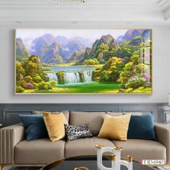 BST41 - TRANH SƠN DẦU TREO TƯỜNG - TRANG TRÍ SẢNH, PHÒNG KHÁCH, SHOWROOM - CHỦ ĐỀ PHONG CẢNH THIÊN NHIÊN - KHỔ LỚN