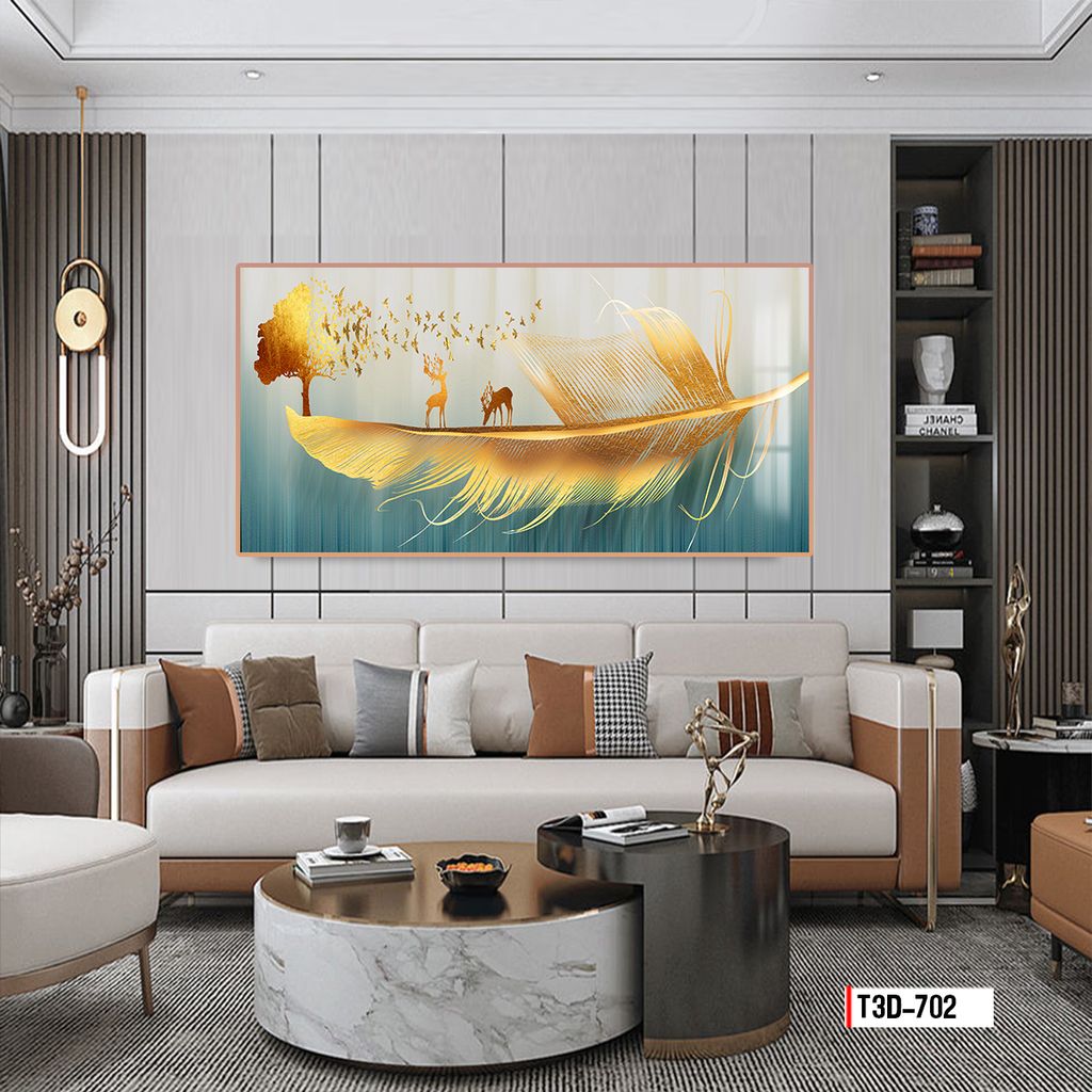 TRANH TREO TƯỜNG PHÒNG KHÁCH - PHÒNG NGỦ - SẢNH LỐI ĐI - TRANH HƯƠU TÀI LỘC | MÃ T3D-702