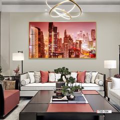 TRANH TREO TƯỜNG PHÒNG KHÁCH KHỔ LỚN - TRANH PHONG CẢNH KIẾN TRÚC HIỆN ĐẠI | MÃ T3D-704