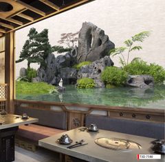 BST22 - TRANH DÁN TƯỜNG 3D - HÀNH LANG, LỐI ĐI, NHÀ HÀNG, CAFE - TRANH TIỂU CẢNH - KHỔ LỚN