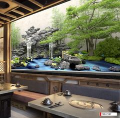 BST22 - TRANH DÁN TƯỜNG 3D - HÀNH LANG, LỐI ĐI, NHÀ HÀNG, CAFE - TRANH TIỂU CẢNH - KHỔ LỚN