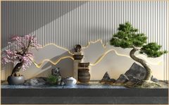 TRANH VẢI DÁN TƯỜNG 3D NHÀ HÀNG, CAFE - TRANH DÁN TƯỜNG TIỂU CẢNH | MÃ T3D-7209