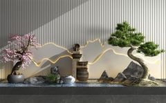 TRANH VẢI DÁN TƯỜNG 3D NHÀ HÀNG, CAFE - TRANH DÁN TƯỜNG TIỂU CẢNH | MÃ T3D-7209