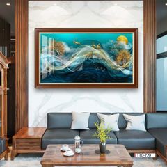 TRANH TREO TƯỜNG PHÒNG KHÁCH - TRANH HƯƠU TÀI LỘC - KHỔ LỚN | Mã T3D-720
