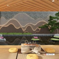 TRANH VẢI DÁN TƯỜNG 3D NHÀ HÀNG, CAFE - TRANH DÁN TƯỜNG TIỂU CẢNH | MÃ T3D-7214