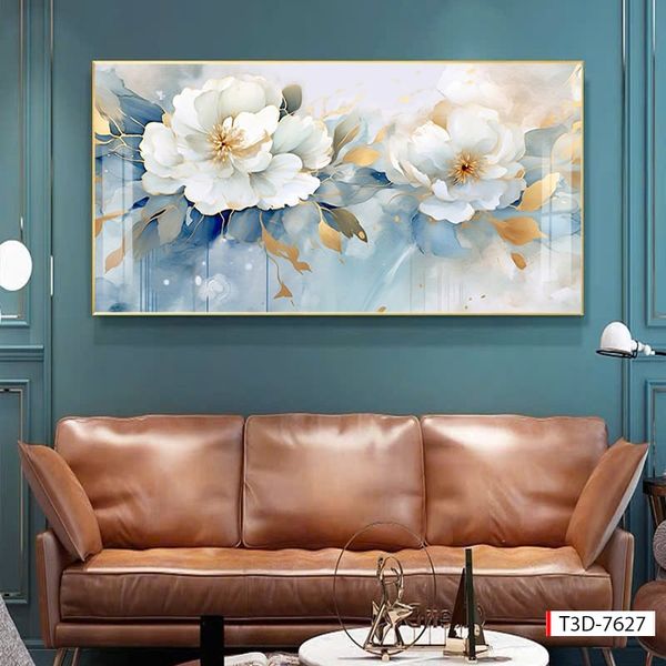 BST210 - TRANH TREO TƯỜNG PHÒNG KHÁCH HIỆN ĐẠI SANG TRỌNG -TRANH HOA, BÌNH HOA 3D | T3D-7627