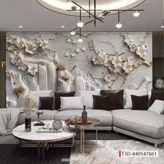 BST172 - TRANH DÁN TƯỜNG PHÒNG KHÁCH SAU SOFA - TRANH TRANG TRÍ - TRANH DÁN TƯỜNG TIỂU CẢNH 3D - KIỂU TRANH LIỀN KHỔ| MÃ T3D-941106507