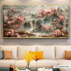 432 - TRANH TREO PHÒNG KHÁCH HIỆN ĐẠI - TRANH TRANG TRÍ - TRANH TREO TƯỜNG PHONG CẢNH - KIỂU TRANH LIỀN KHỔ | MÃ T3D-844941829