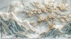 869 - TRANH DÁN TƯỜNG PHÒNG KHÁCH SAU SOFA - TRANH TRANG TRÍ - TRANH DÁN TƯỜNG TIỂU CẢNH 3D - KIỂU TRANH LIỀN KHỔ| MÃ T3D-846458011