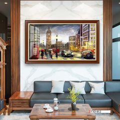 TRANH TREO TƯỜNG PHÒNG KHÁCH - TRANH PHONG CẢNH CHÂU ÂU CỔ ĐIỂN - KHỔ LỚN | MÃ T3D-852