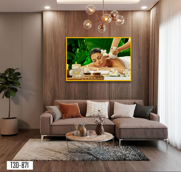 TRANH TREO TƯỜNG KHUNG HỢP KIM - TRANH SPA - MÃ T3D-881