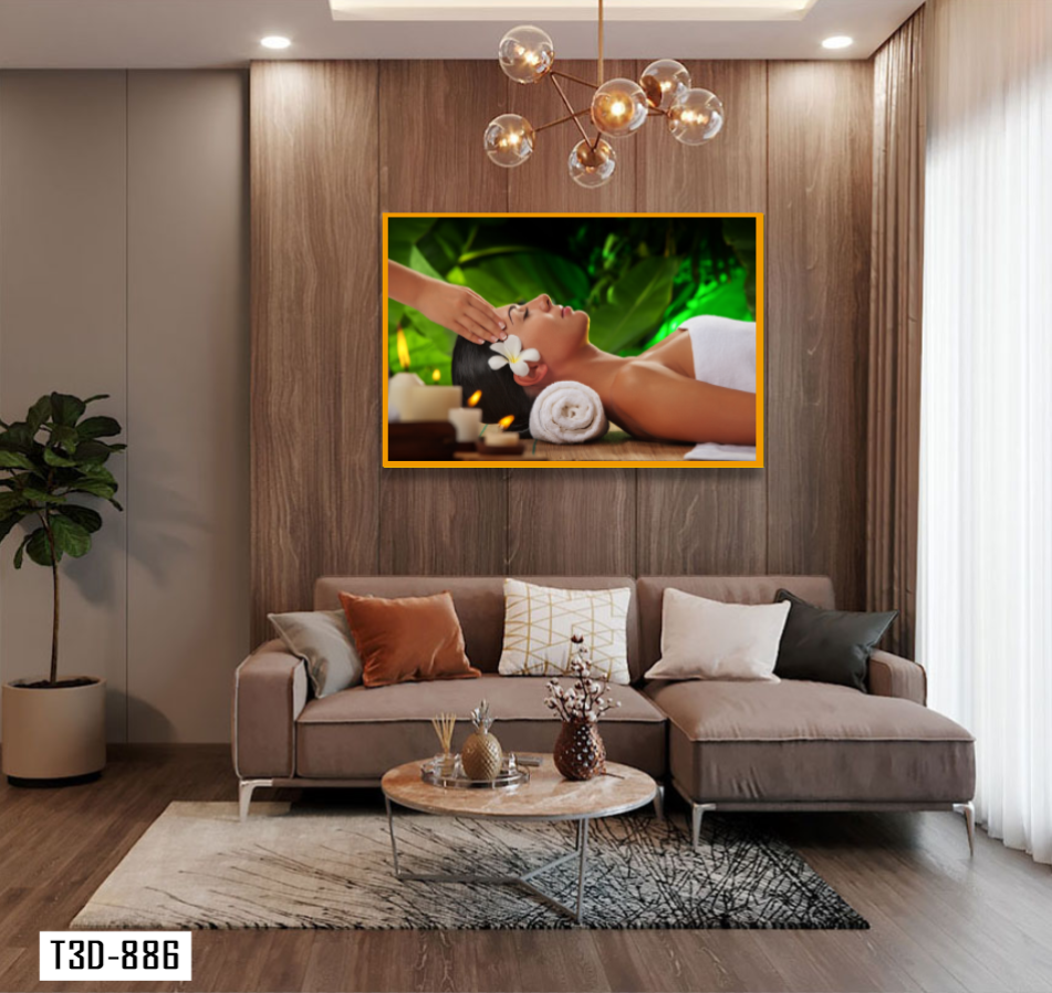 TRANH TREO TƯỜNG KHUNG HỢP KIM - TRANH SPA - MÃ T3D-886
