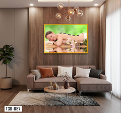 TRANH TREO TƯỜNG KHUNG HỢP KIM - TRANH SPA - MÃ T3D-887