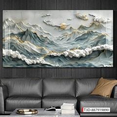504 - TRANH TREO PHÒNG KHÁCH HIỆN ĐẠI - TRANH TRANG TRÍ - TRANH TREO TƯỜNG PHONG CẢNH - KIỂU TRANH LIỀN KHỔ | MÃ T3D-887919890
