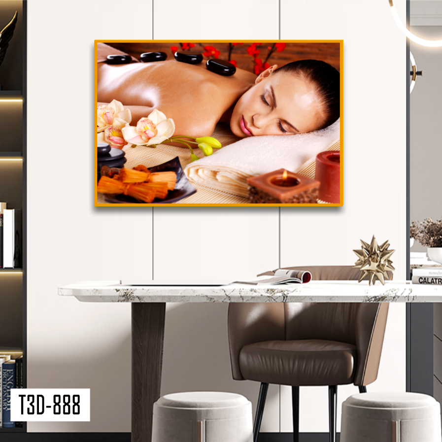 TRANH TREO TƯỜNG KHUNG HỢP KIM - TRANH SPA - MÃ T3D-888