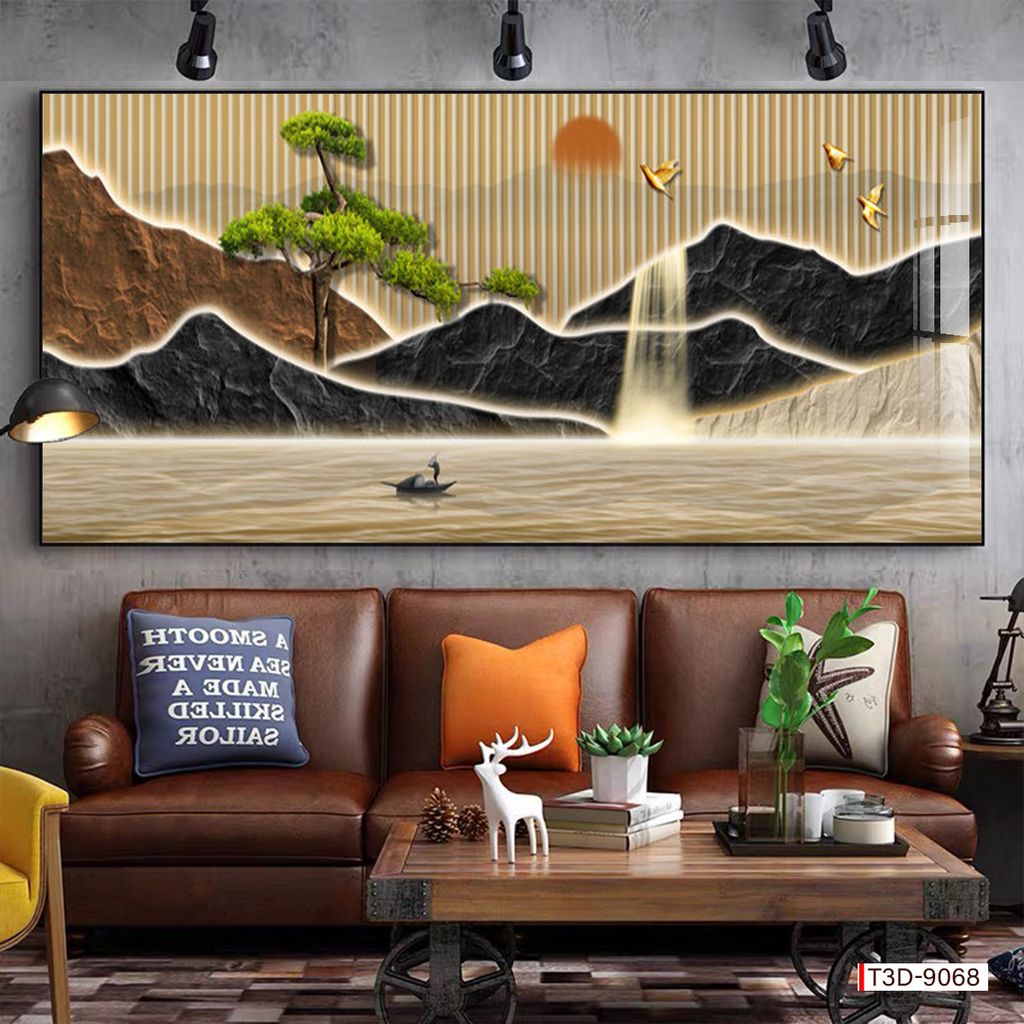 BST50 - TRANH TREO TƯỜNG - TRANG TRÍ PHÒNG KHÁCH, SAU SOFA - CHỦ ĐỀ PHONG CẢNH THIÊN NHIÊN - KHỔ LỚN