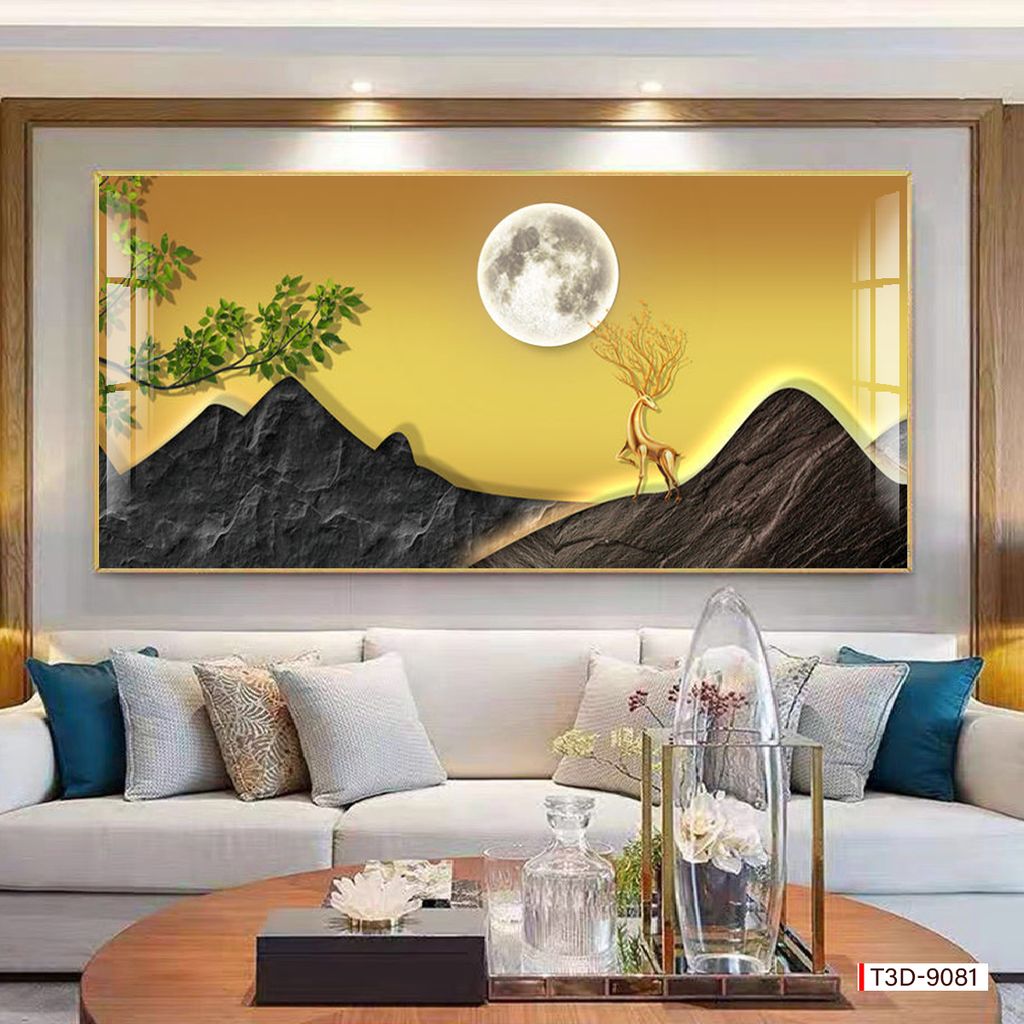 BST50 - TRANH TREO TƯỜNG - TRANG TRÍ PHÒNG KHÁCH, SAU SOFA - CHỦ ĐỀ PHONG CẢNH THIÊN NHIÊN - KHỔ LỚN