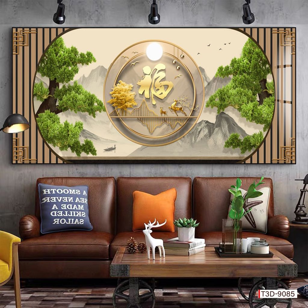 BST50 - TRANH TREO TƯỜNG - TRANG TRÍ PHÒNG KHÁCH, SAU SOFA - CHỦ ĐỀ PHONG CẢNH THIÊN NHIÊN - KHỔ LỚN