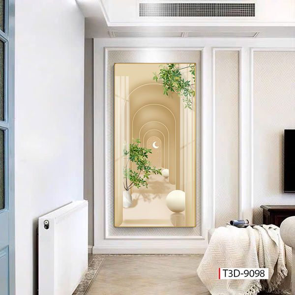 231 - TRANH TREO TƯỜNG CHIẾU NGHỈ CẦU THANG LỐI ĐI - TRANH TREO TƯỜNG HOA, BÌNH HOA 3D| MÃ T3D-9098