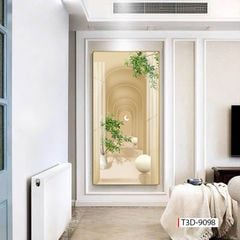 231 - TRANH TREO TƯỜNG CHIẾU NGHỈ CẦU THANG LỐI ĐI - TRANH TREO TƯỜNG HOA, BÌNH HOA 3D| MÃ T3D-9098