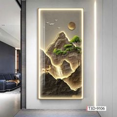 262 - TRANH TREO TƯỜNG CHIẾU NGHỈ CẦU THANG LỐI ĐI - TRANH TREO PHONG CẢNH SÔNG - NÚI - BIỂN| MÃ T3D-9106