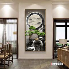 264 - TRANH TREO TƯỜNG CHIẾU NGHỈ CẦU THANG LỐI ĐI - TRANH TREO PHONG CẢNH SÔNG - NÚI - BIỂN| MÃ T3D-9108