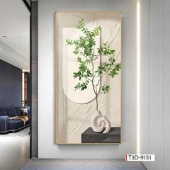 237 - TRANH TREO TƯỜNG CHIẾU NGHỈ CẦU THANG LỐI ĐI - TRANH TREO TƯỜNG HOA, BÌNH HOA 3D| MÃ T3D-9151