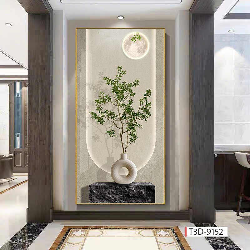 238 - TRANH TREO TƯỜNG CHIẾU NGHỈ CẦU THANG LỐI ĐI - TRANH TREO TƯỜNG HOA, BÌNH HOA 3D| MÃ T3D-9152