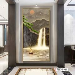 267- TRANH TREO TƯỜNG CHIẾU NGHỈ CẦU THANG LỐI ĐI - TRANH TREO PHONG CẢNH SÔNG - NÚI - BIỂN| MÃ T3D-9161