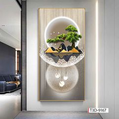 BST168 - TRANH TREO TƯỜNG HÀNH LANG - TRANH TREO TƯỜNG HIỆN ĐẠI HUƠU TÀI LỘC