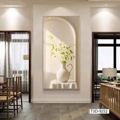 BST173 - TRANH TREO HÀNH LANG LỐI ĐI - TRANH TRANG TRÍ - TRANH TREO TƯỜNG HOA - BÌNH HOA - KIỂU TRANH ĐƠN DỌC