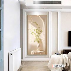 808 - TRANH TREO HÀNH LANG LỐI ĐI - TRANH TRANG TRÍ - TRANH TREO TƯỜNG HOA - BÌNH HOA - KIỂU TRANH ĐƠN DỌC | MÃ T3D-9254