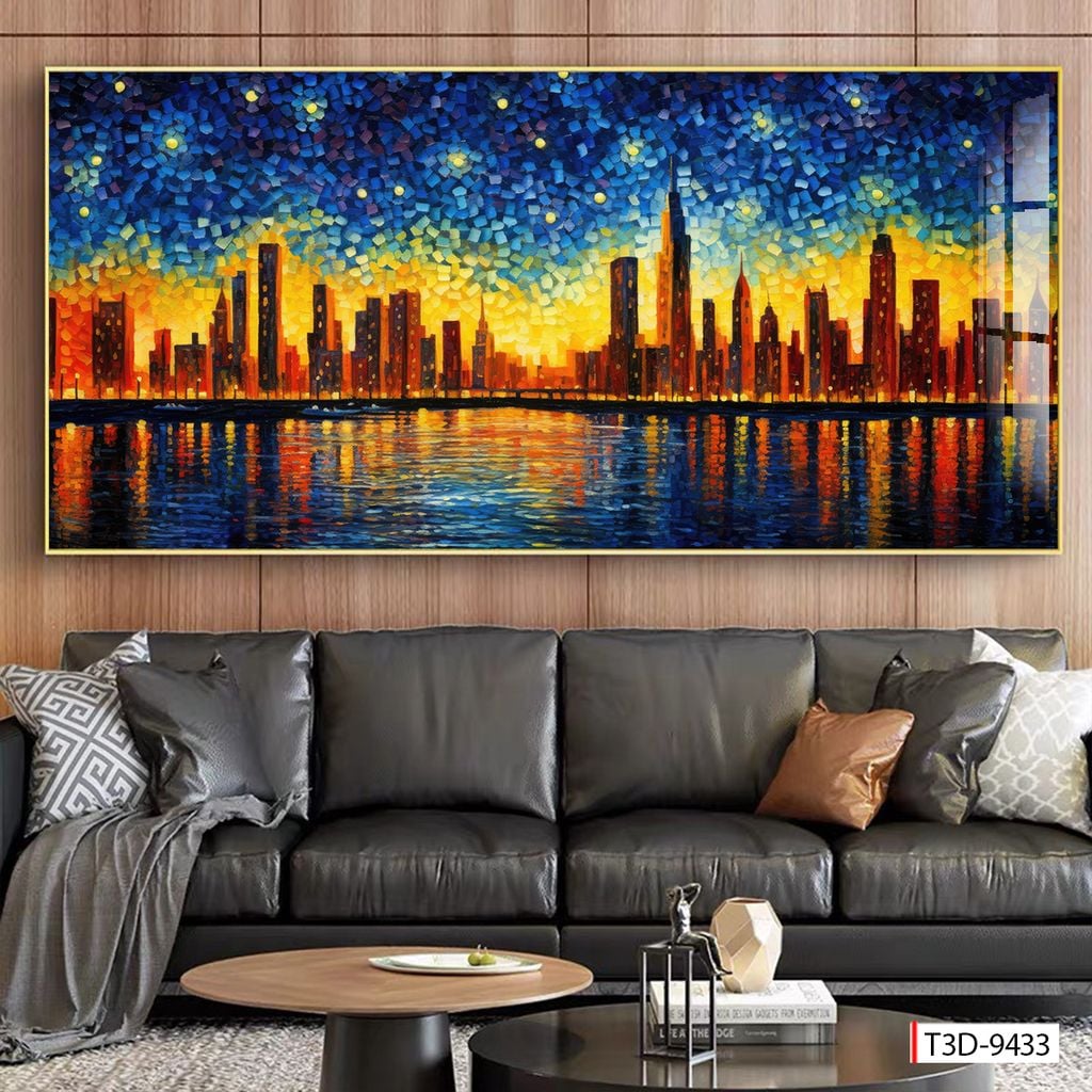 BST47 - TRANH SƠN DẦU TREO TƯỜNG - TRANG TRÍ PHÒNG KHÁCH, VÁCH TIVI - CHỦ ĐỀ PHONG CẢNH THIÊN NHIÊN - KHỔ LỚN