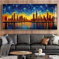 BST47 - TRANH SƠN DẦU TREO TƯỜNG - TRANG TRÍ PHÒNG KHÁCH, VÁCH TIVI - CHỦ ĐỀ PHONG CẢNH THIÊN NHIÊN - KHỔ LỚN