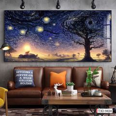 BST47 - TRANH SƠN DẦU TREO TƯỜNG - TRANG TRÍ PHÒNG KHÁCH, VÁCH TIVI - CHỦ ĐỀ PHONG CẢNH THIÊN NHIÊN - KHỔ LỚN