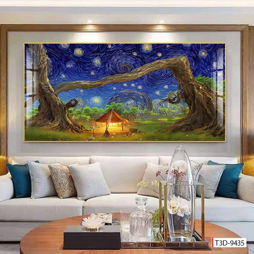 BST47 - TRANH SƠN DẦU TREO TƯỜNG - TRANG TRÍ PHÒNG KHÁCH, VÁCH TIVI - CHỦ ĐỀ PHONG CẢNH THIÊN NHIÊN - KHỔ LỚN